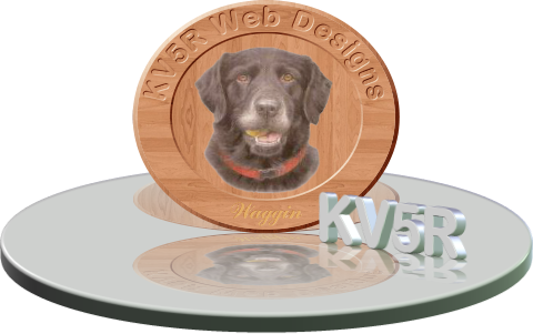 Engraved hardwood oval of a dog, sitting on a reflecting table. Made in Xara Xtreme.